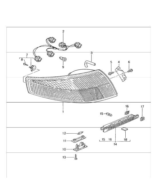 Diagram 905-05 Porsche 996 (911) (1997-2005) Electrical equipment