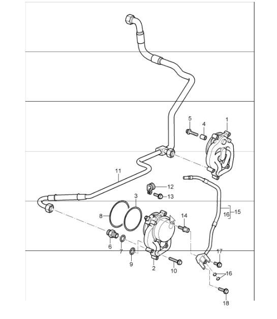 Diagram 104-20 Porsche 997 (911) MK1 2005-2008 Engine