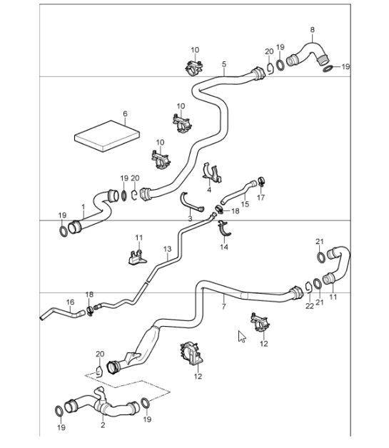 Diagram 105-06 Porsche 997 (911) MK1 2005-2008 Engine