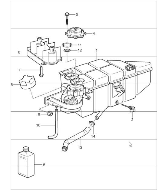 Diagram 105-20 Porsche 997 (911) MK1 2005-2008 Engine