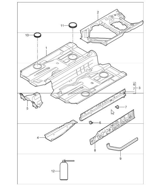 Diagram 801-20 Porsche 997 (911) MK1 2005-2008 Body