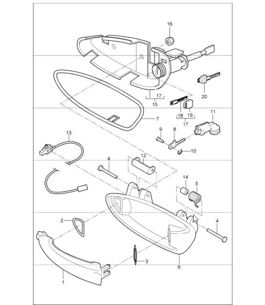 Diagram 804-20 Porsche 997 (911) MK1 2005-2008 Body