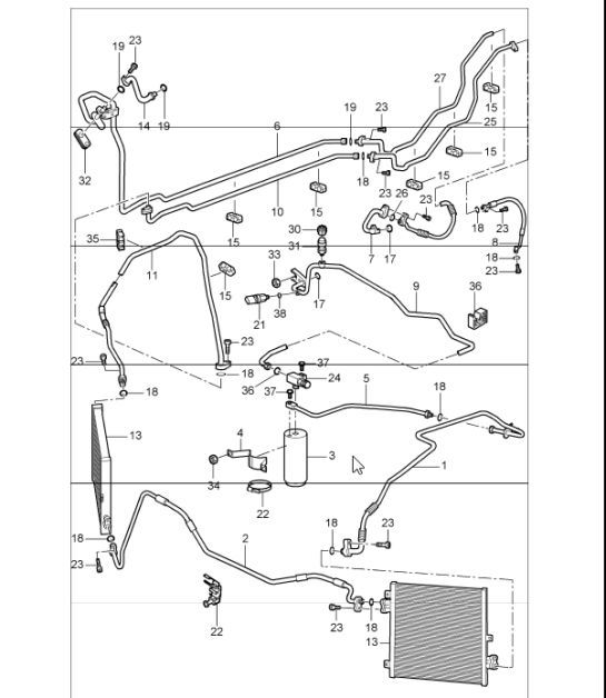 Diagram 813-25 Porsche 997 (911) MK1 2005-2008 Body