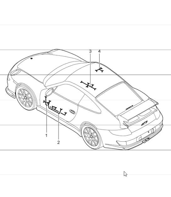 Diagram 902-15 Porsche 997 (911) MK1 2005-2008 Electrical equipment