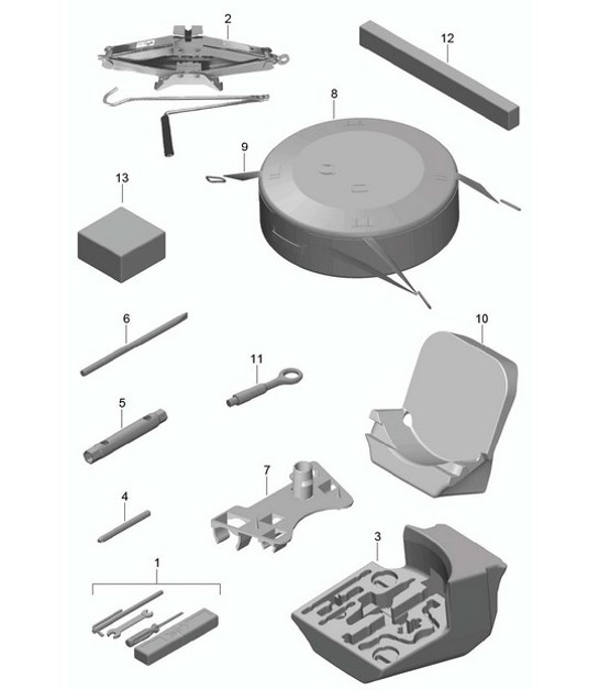 Diagram 001-000 Porsche Cayman 987C/981C (2005-2016) Accessoires et autres 